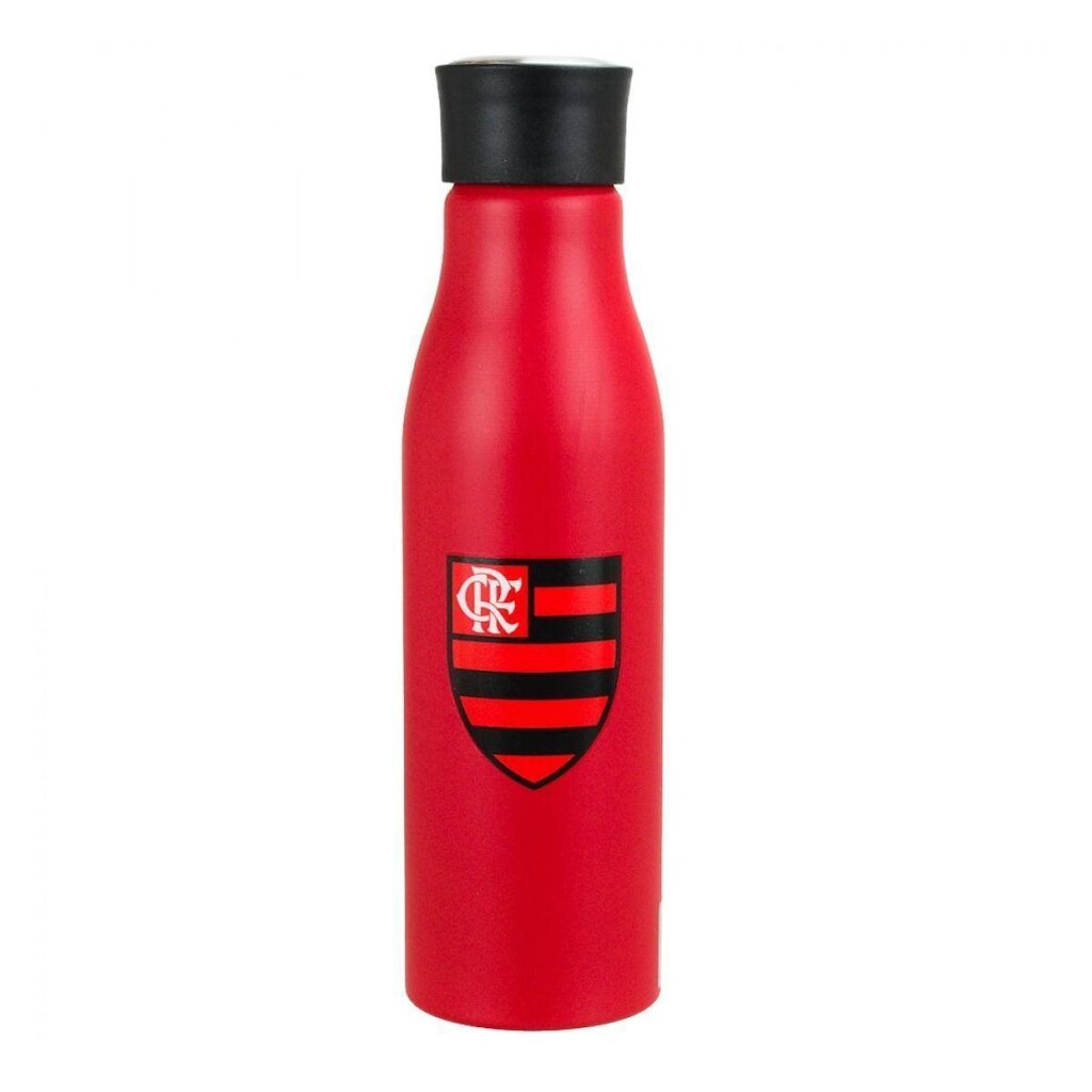 Garrafa Flamengo Alumínio 600ml Alça Esporte