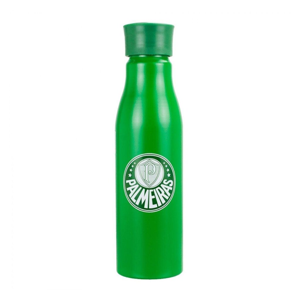 Garrafa Palmeiras Alumínio 600ml Alça Esporte
