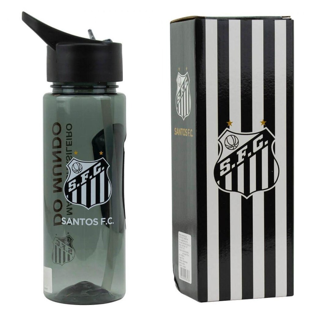 Garrafa Plástico Canudo Academia Apoio 700ml Santos