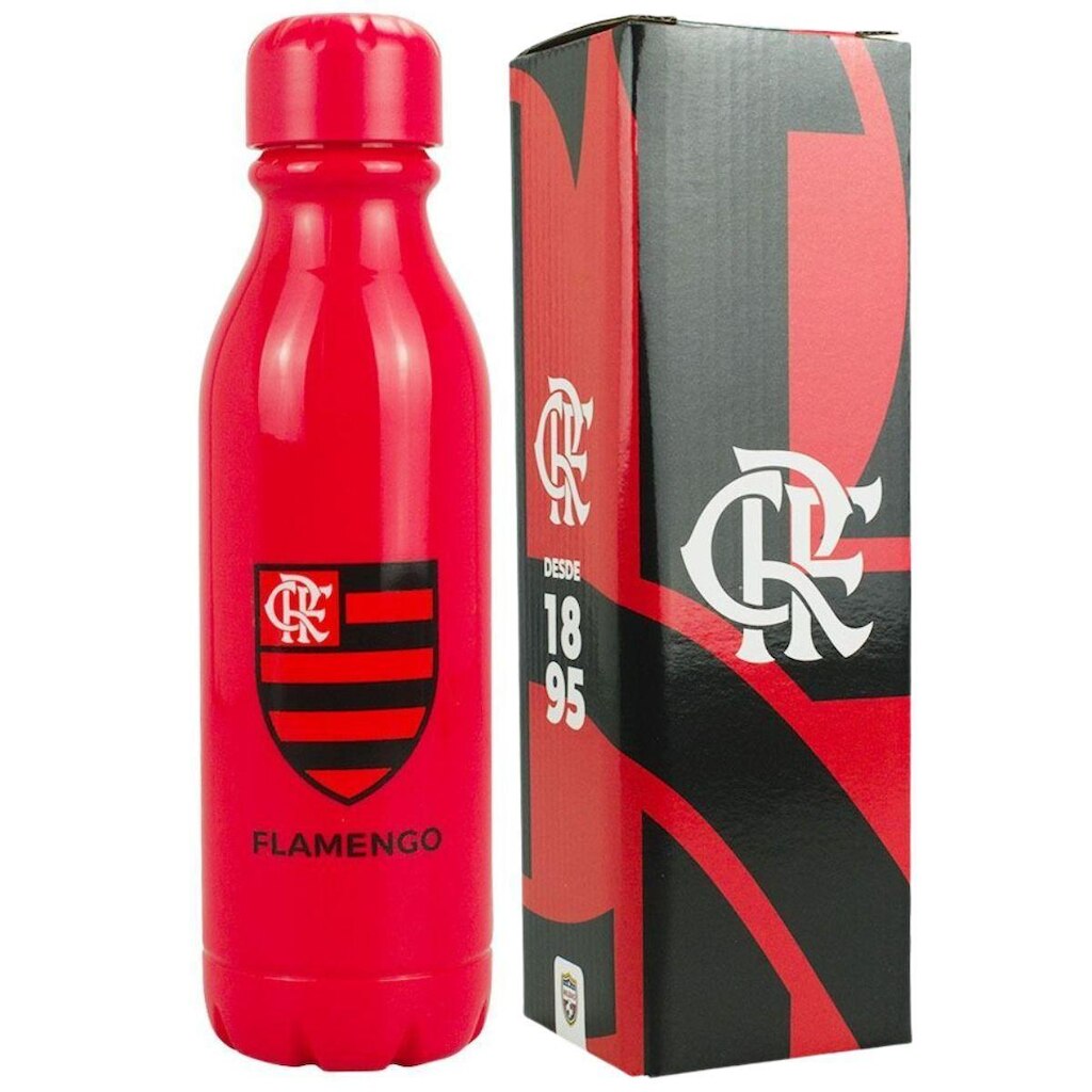 Garrafa Plástico Tampa Rosqueável 600ml - Flamengo