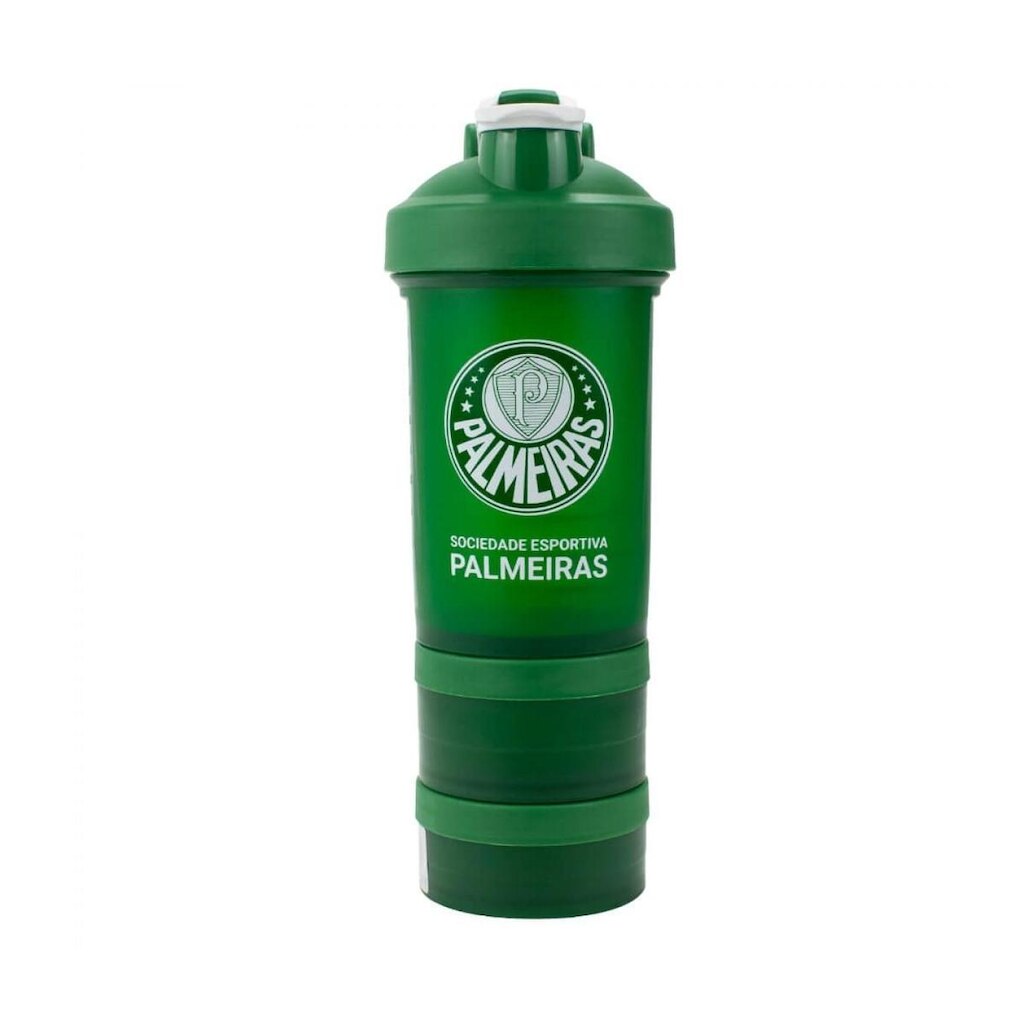 Garrafa Shakeira Mola 2 Compartimentos 500ml - Palmeiras