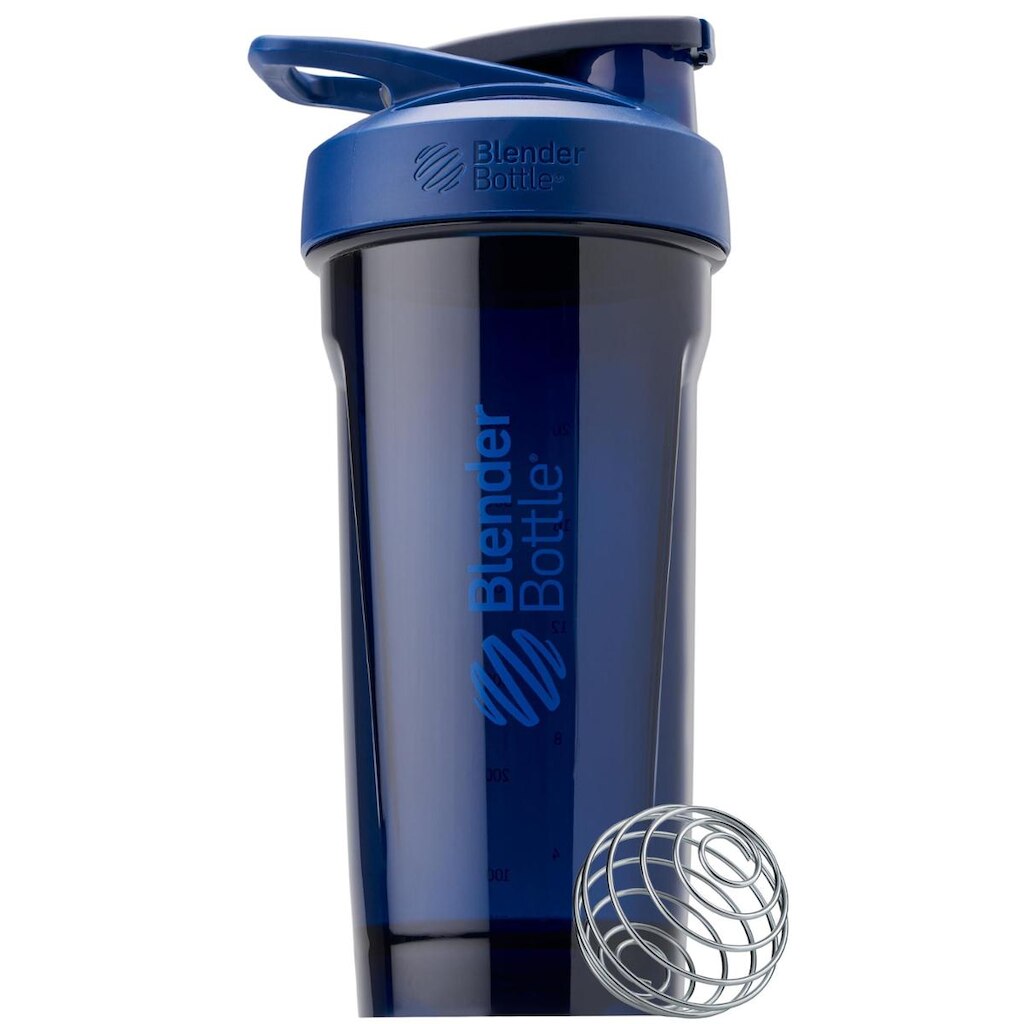 Garrafa Shaker Cup BlenderBottle Strada 800 ml para batidos de proteína azul