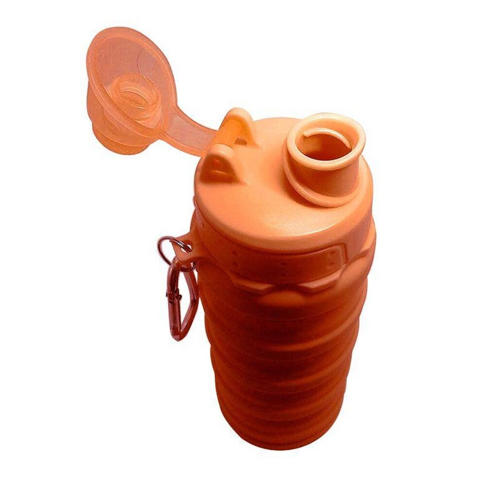 Garrafa Silicone Dobrável Retrátil 500 mL