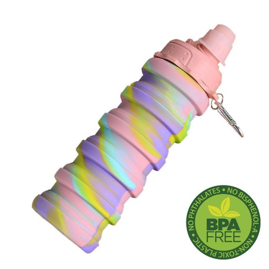 Garrafa Silicone Gold Sports Retrátil Dobrável Portátil 500ml -BPA FREE - Rosa Menor preço em Garrafa Silicone Gold Sports Retrátil Dobrável Portátil 500ml -BPA FREE - Rosa
