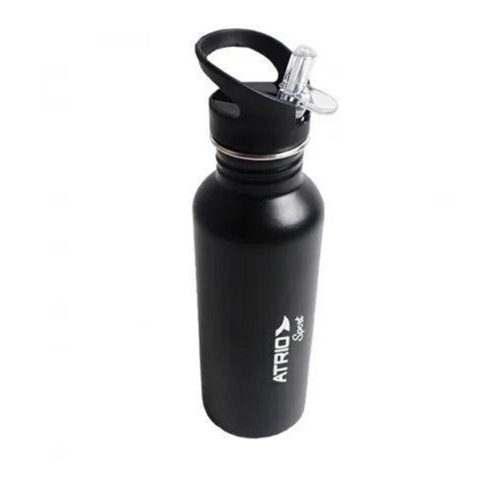 Garrafa Sport De Aluminio Atrio 600Ml - Preta
