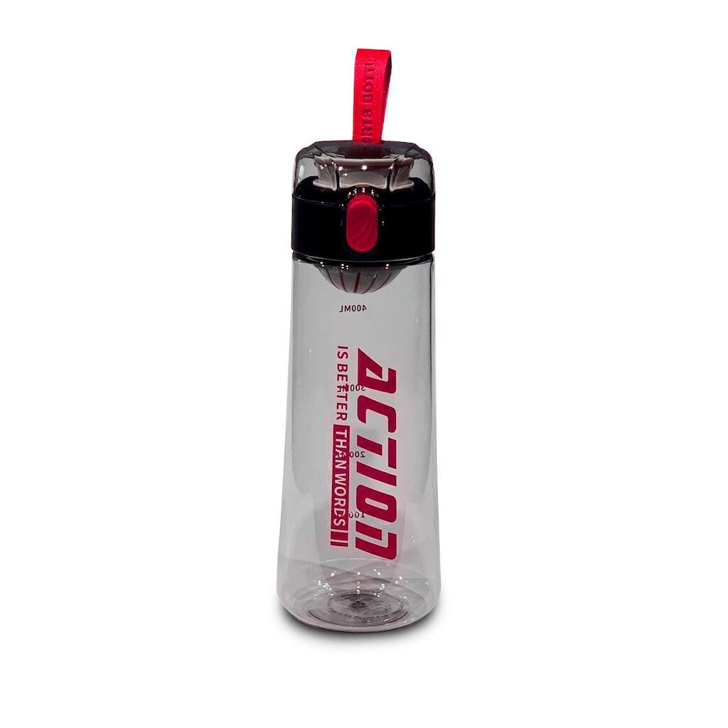 Garrafa Squeeze 500ml Plástico Tampa C/ Botão Alça E Filtro
