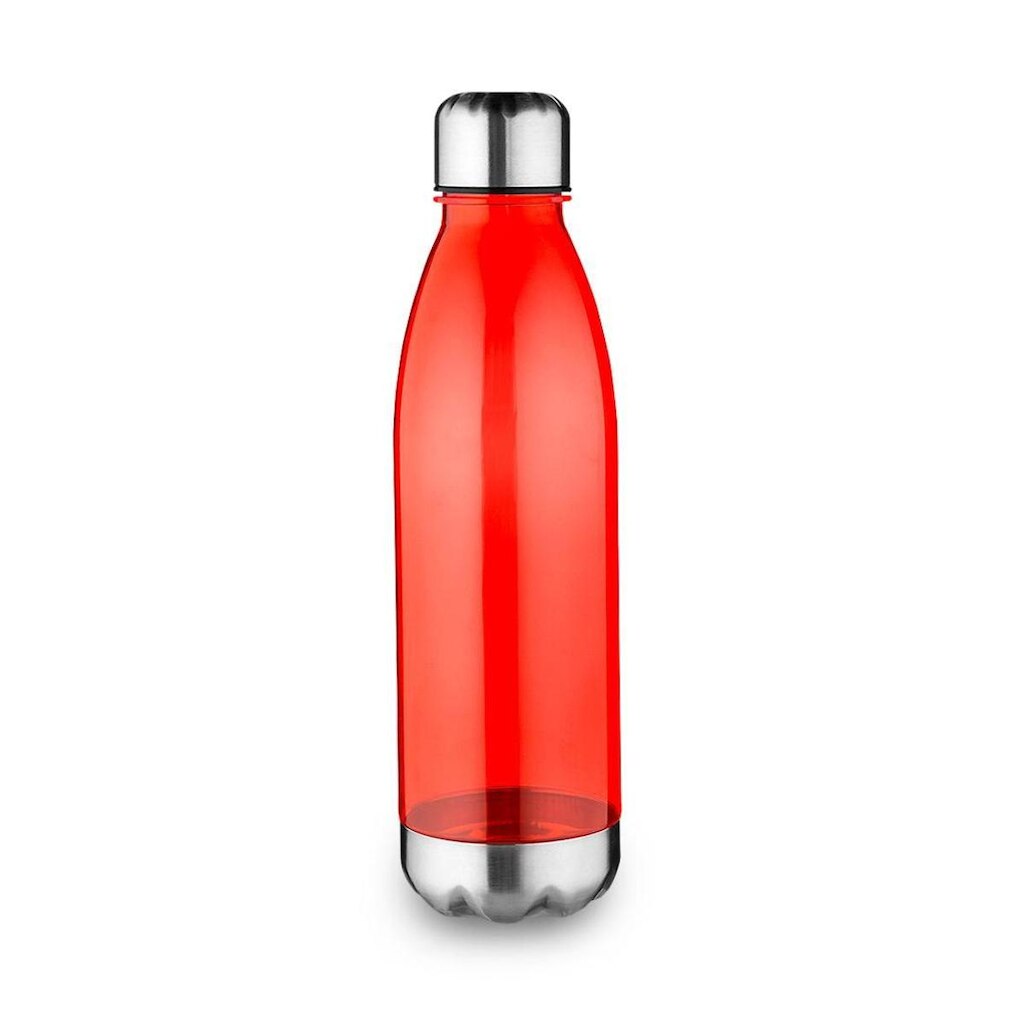 Garrafa Squeeze 700ml de Plástico C/ Tampa e Base de Metal