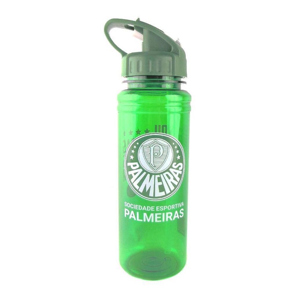 Garrafa Squeeze Canudo Retrátil 700 Ml - Palmeiras