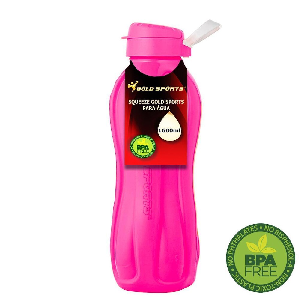Garrafa Squeeze Gold Sports Resistente - BPA FREE 1600ml