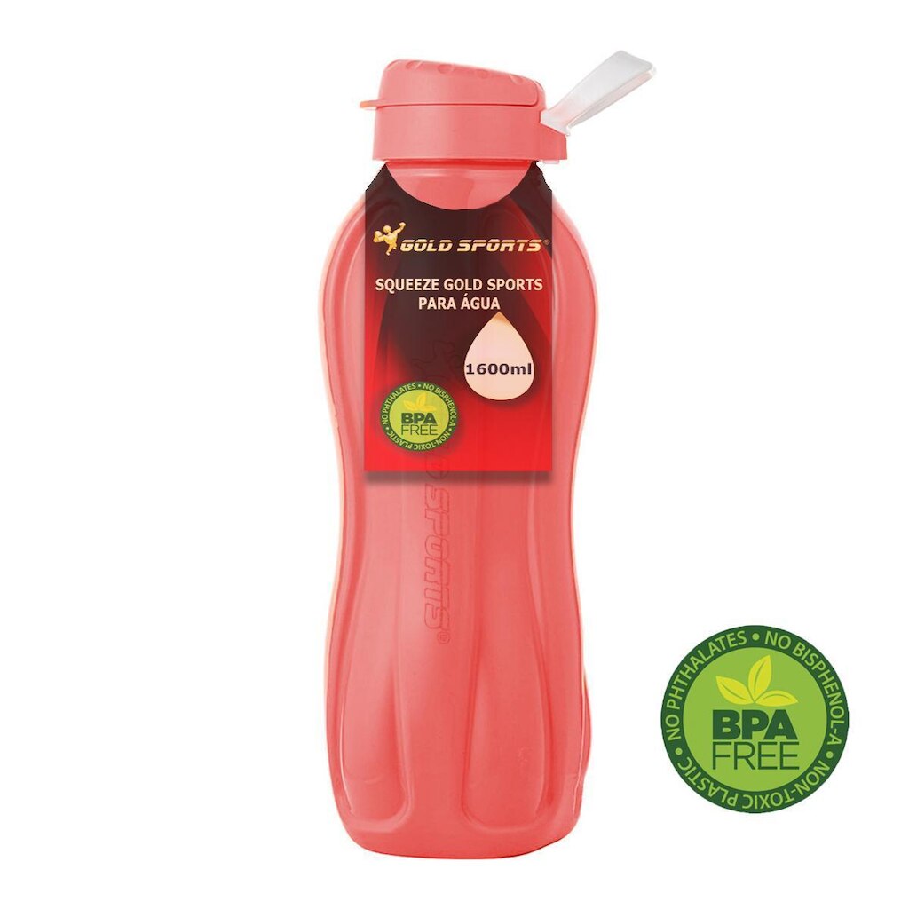 Garrafa Squeeze Gold Sports Resistente - BPA FREE 1600ml