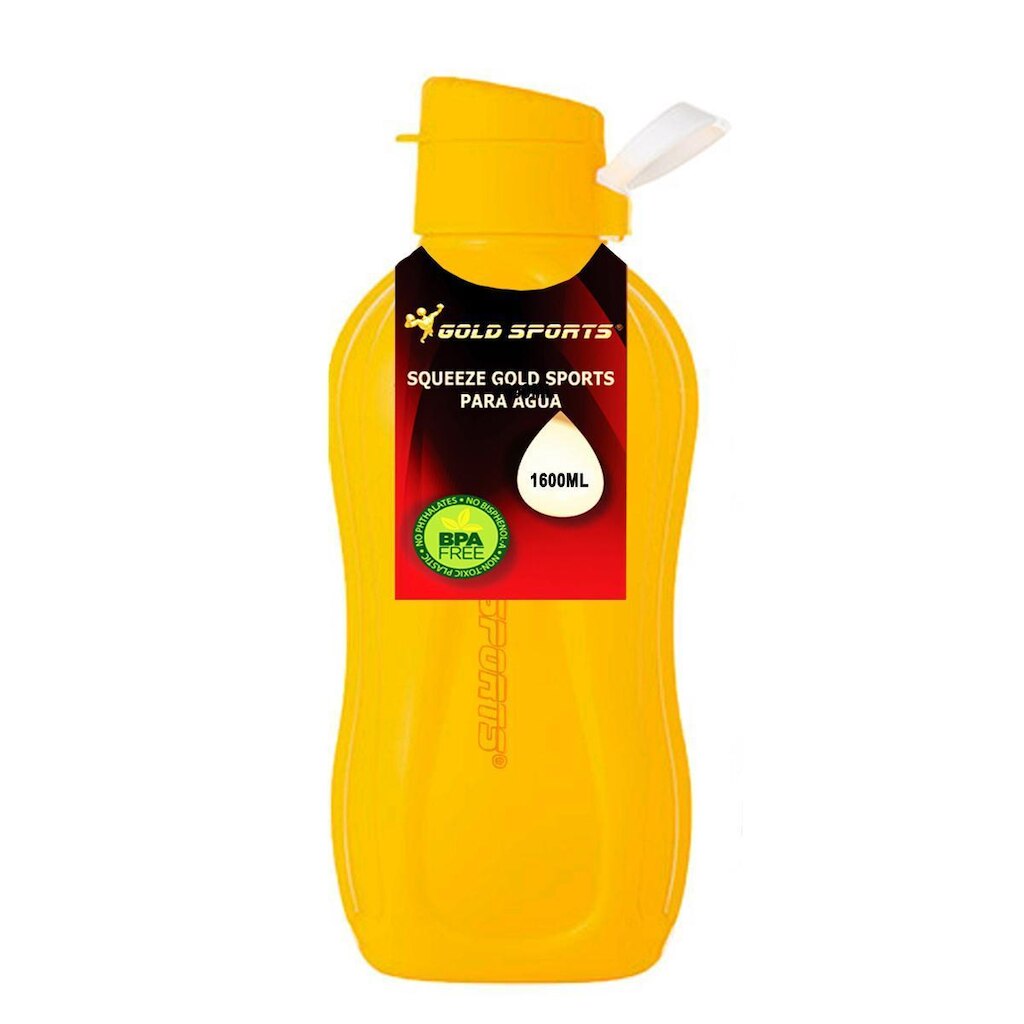 Garrafa Squeeze Plástica Gold Sports Resistente II - BPA- FREE - 2000ml