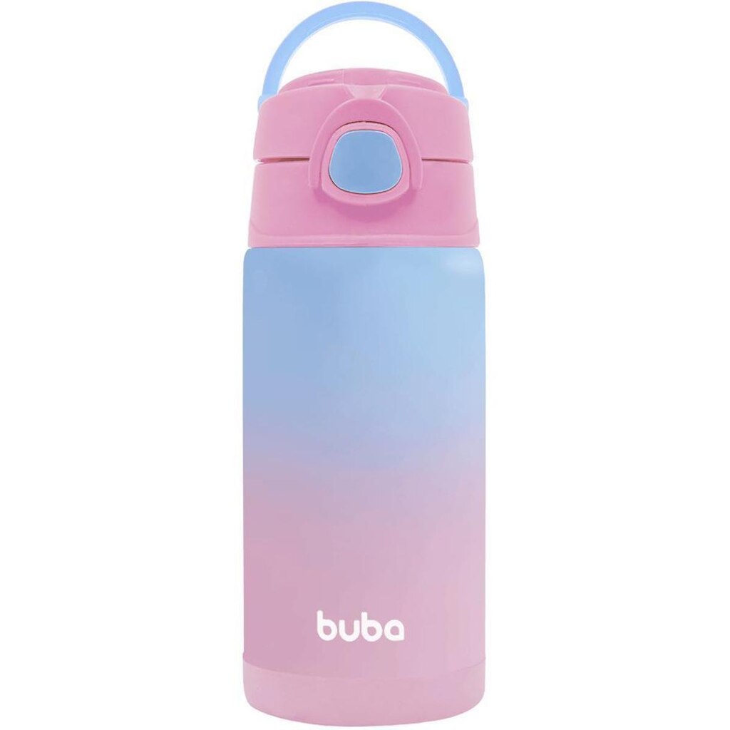 Garrafa Térmica Buba Com Canudo Rosa Degradê