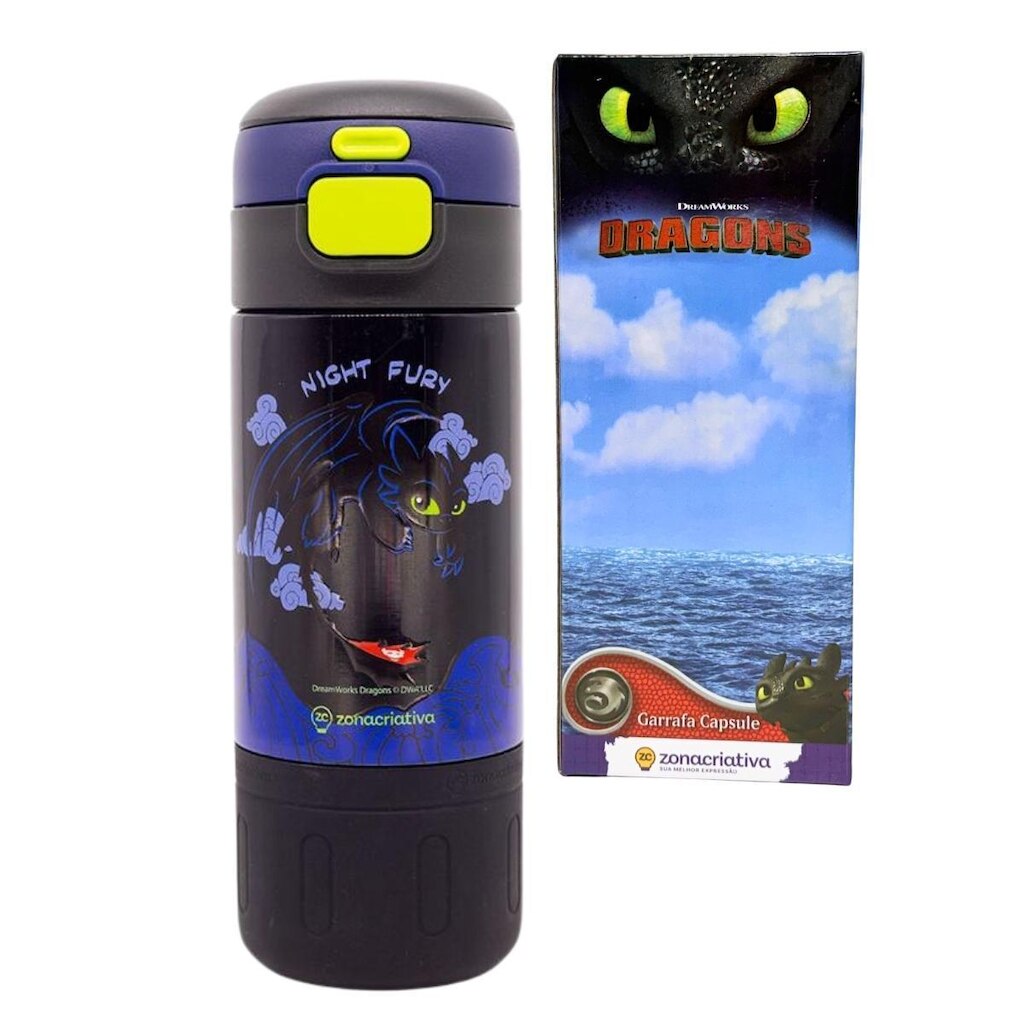 Garrafa Térmica Canudo Alça FURIA DA NOITE 450ML ZC