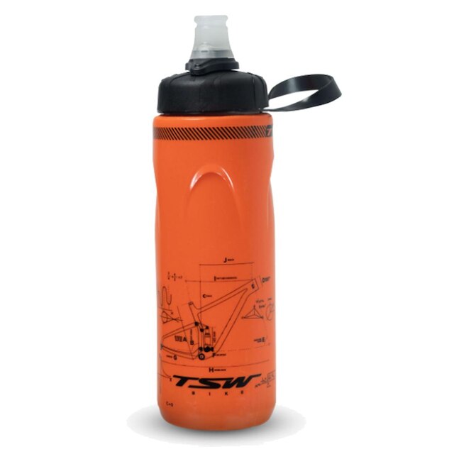 Menor preço em Garrafa Térmica Caramanhola Squeeze TSW Spin 680ml - Laranja+Preto