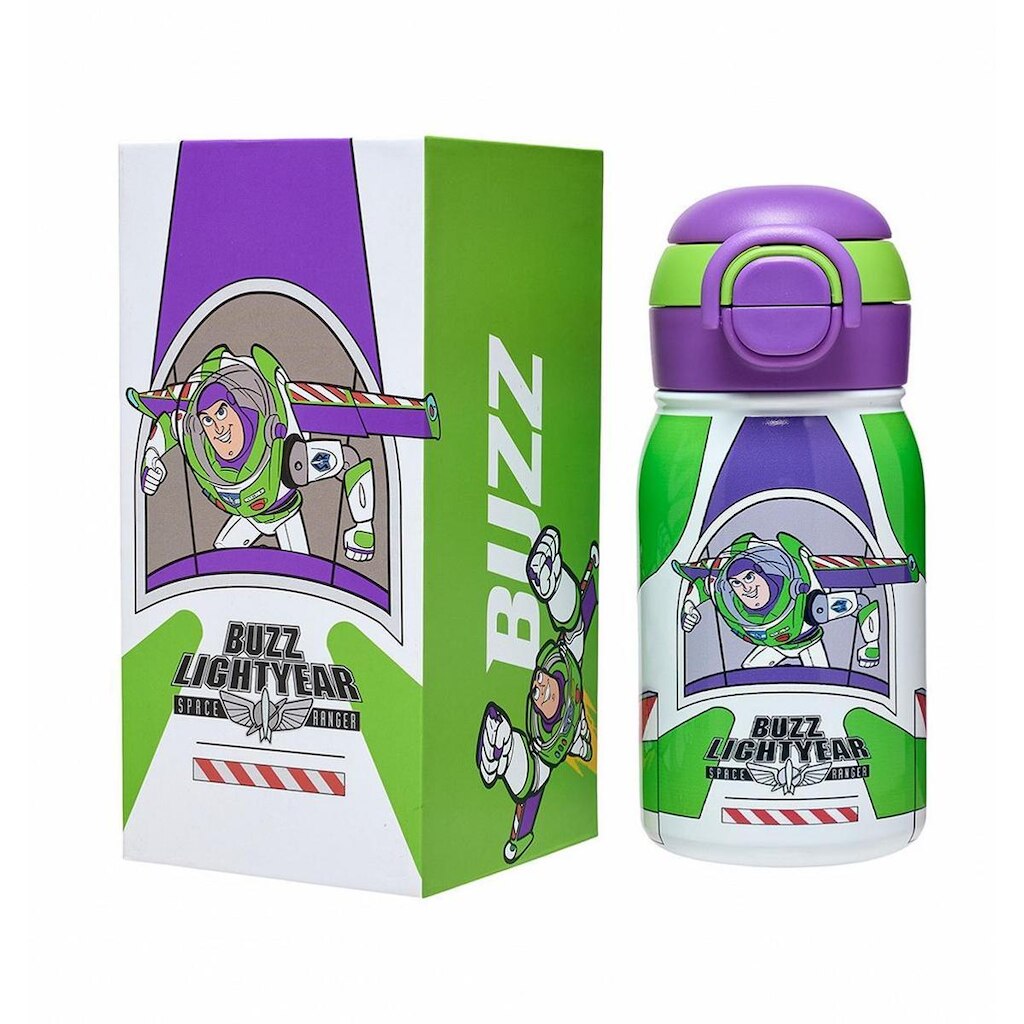 Garrafa Térmica Disney Buzz Lightyear Toy Story Inox Bocal Duplo 500ML