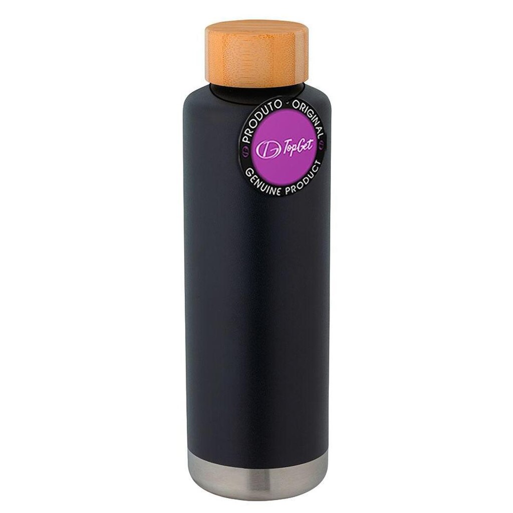 Garrafa Térmica em Aço Inoxidável e Tampa de Bambu 640 ml Warm TopGet