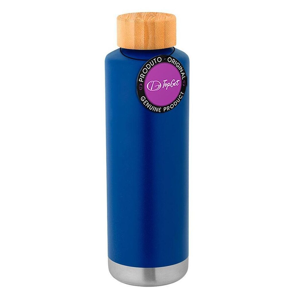 Garrafa Térmica em Aço Inoxidável e Tampa de Bambu 640 ml Warm TopGet