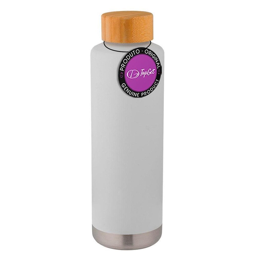 Garrafa Térmica em Aço Inoxidável e Tampa de Bambu 640 ml Warm TopGet