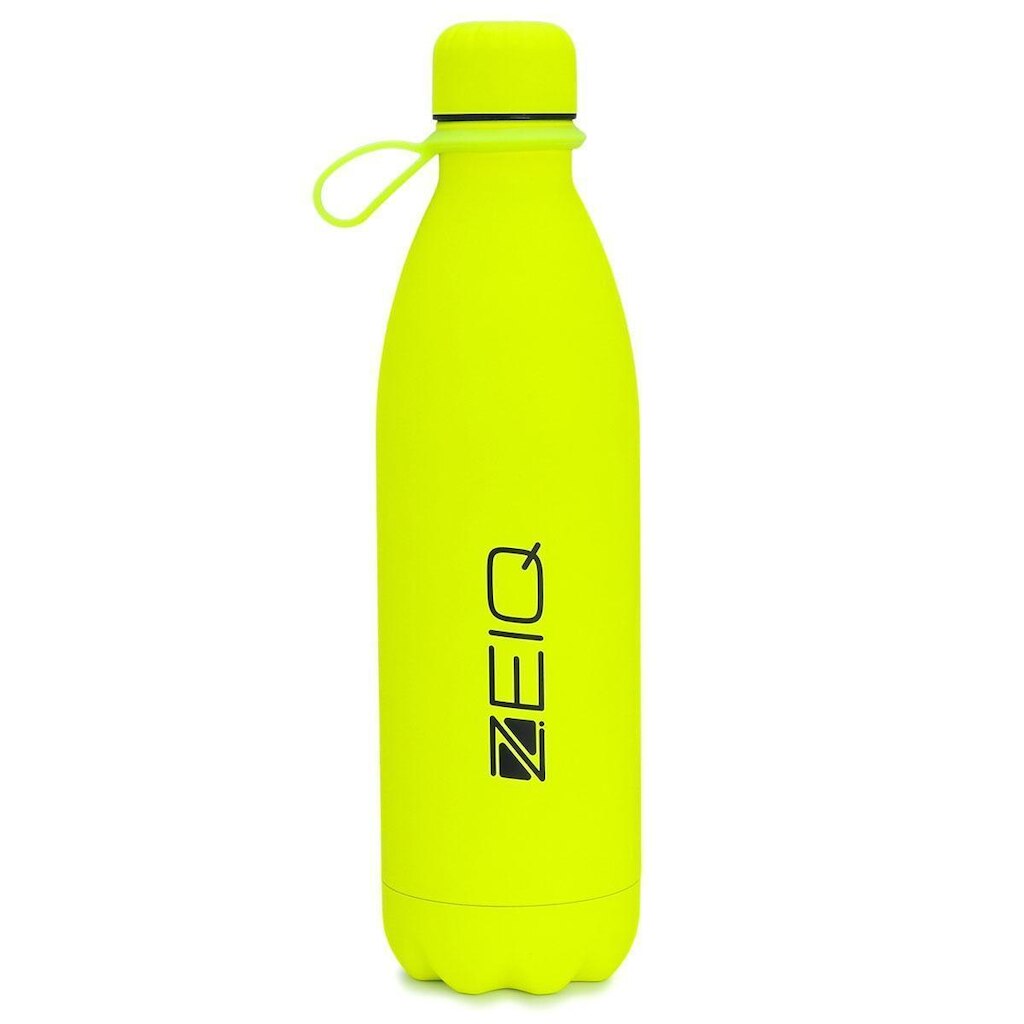 Garrafa Térmica Emborrachada Zeiq 1L Amarelo Neon