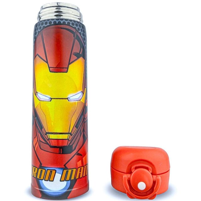 Garrafa Térmica Inox 500ml Homem De Ferro Marvel
