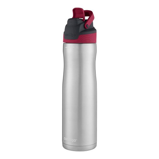Garrafa Térmica Squeeze Contigo Autoseal Chill 710ml Inox Preta/Rosa - Preto Menor preço em Garrafa Térmica Squeeze Contigo Autoseal Chill 710ml Inox Preta/Rosa - Preto