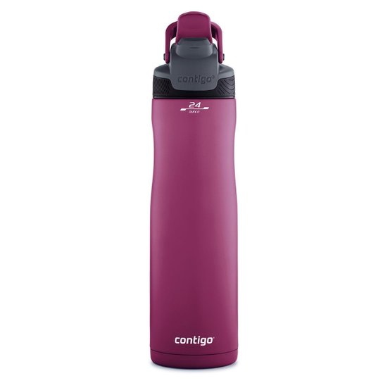 Garrafa Térmica Squeeze Contigo Autoseal Chill 710ml Verde - Rosa Menor preço em Garrafa Térmica Squeeze Contigo Autoseal Chill 710ml Verde - Rosa