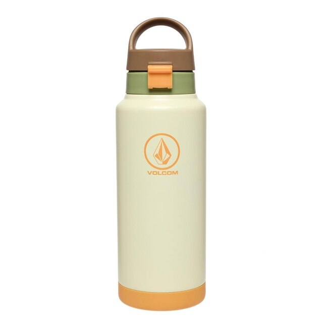 Garrafa Térmica Volcom Amarela 1L Inox Reforçada Alça