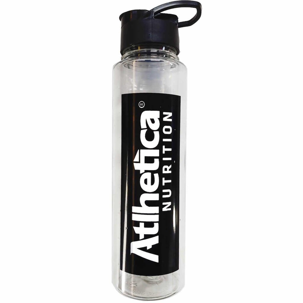 Garrafa Twist - 500ml Transparente e Preta - Atlhetica Nutrition