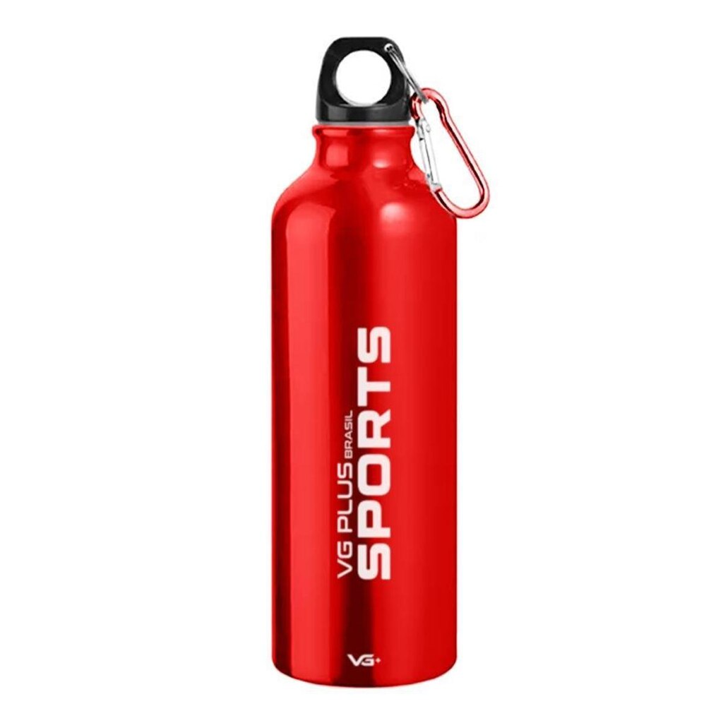 Garrafinha Squeeze Alumínio Com Tampa E Mosquetão 750Ml Vg+