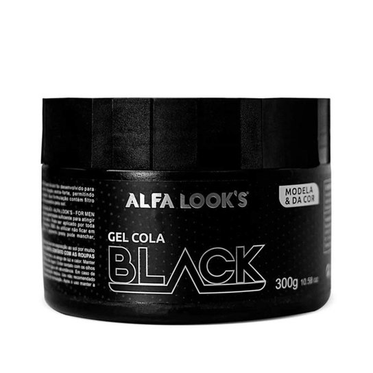 Gel Cola Black For Men Alfa Looks 300G - Incolor Menor preço em Gel Cola Black For Men Alfa Looks 300G - Incolor