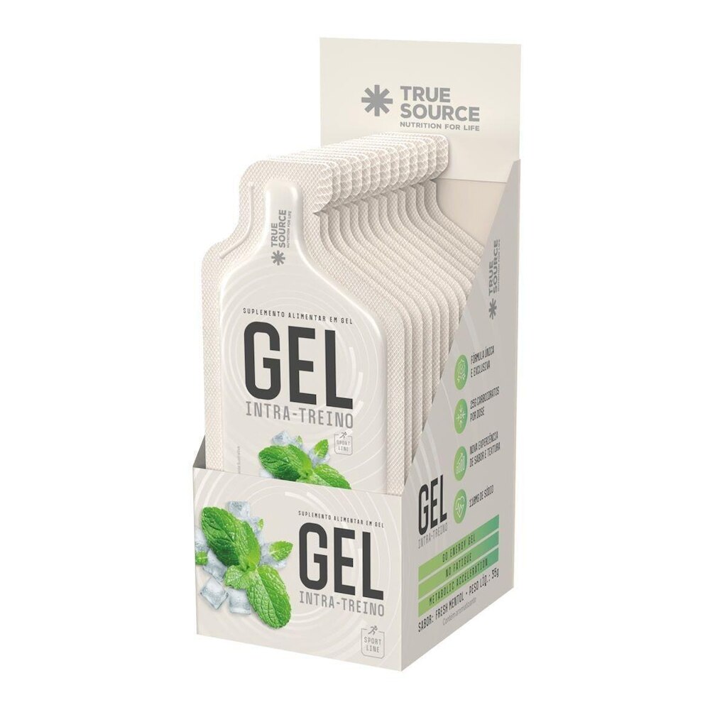 Gel Intra Treino - 10 Sachês 35g Fresh Mentol - True Source