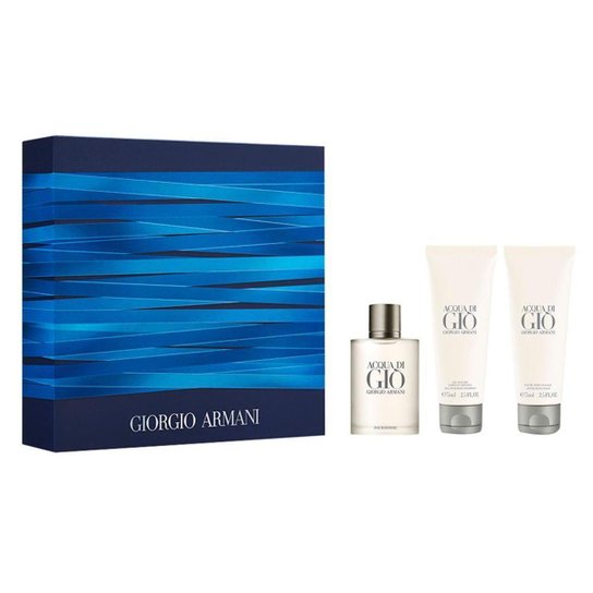 Giorgio Armani Acqua di Giò Kit - EDT 50ml + Gel de Banho 75ml + Pós Barba75 Ml Kit Masculino - Incolor Menor preço em Giorgio Armani Acqua di Giò Kit - EDT 50ml + Gel de Banho 75ml + Pós Barba75 Ml Kit Masculino - Incolor