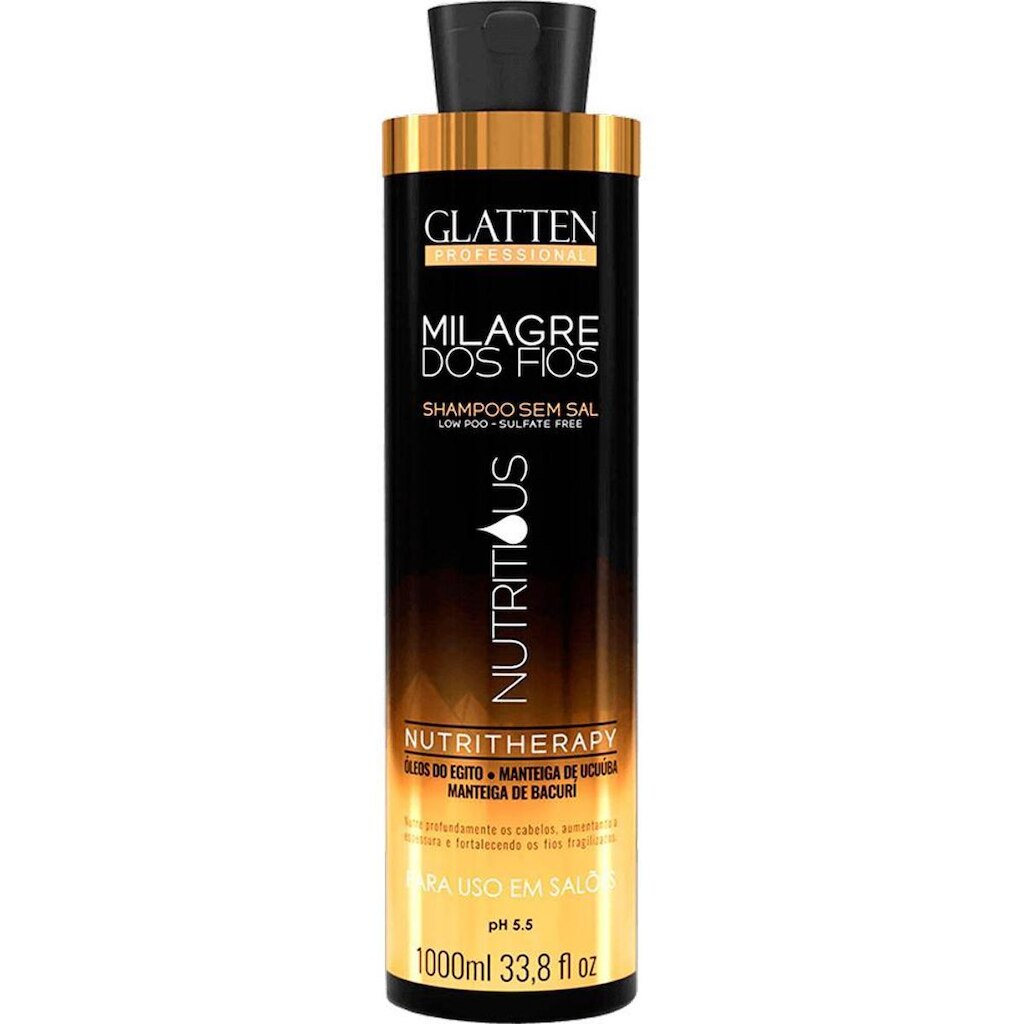 Glatten Milagre dos Fios Nutritious - Shampoo Terapia de Nutrição 1L