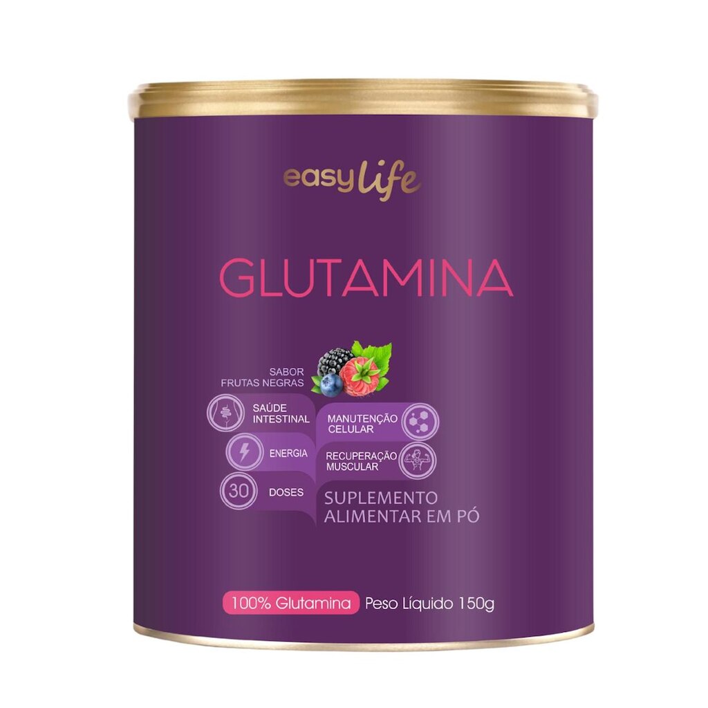 GLUTAMINA EASYLIFE SABOR FRUTAS NEGRAS 150G