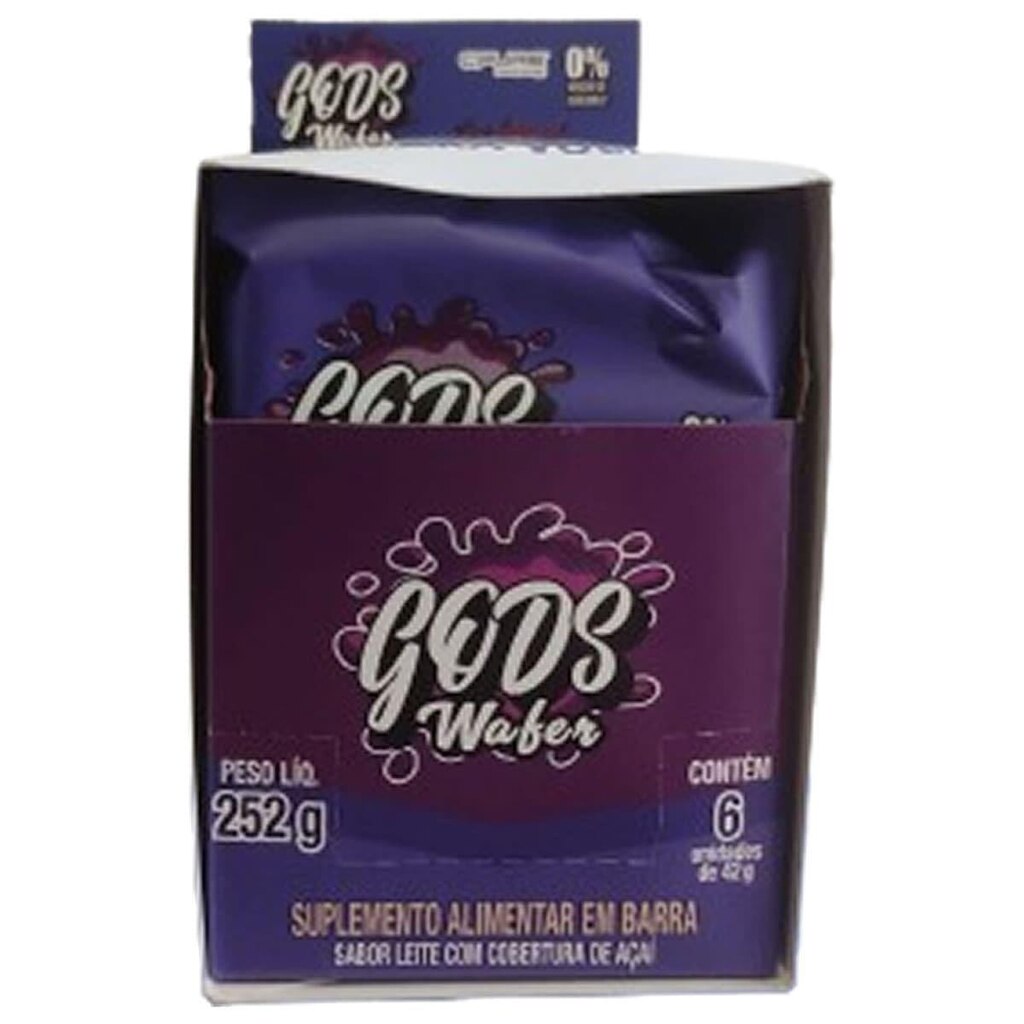 Gods Wafer  - 6 Unidades de 42g Açaí com Leite - Canibal