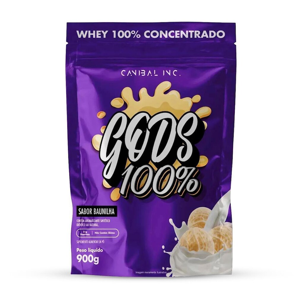 Gods Whey 100% 900g (Refil) Proteina concentrada