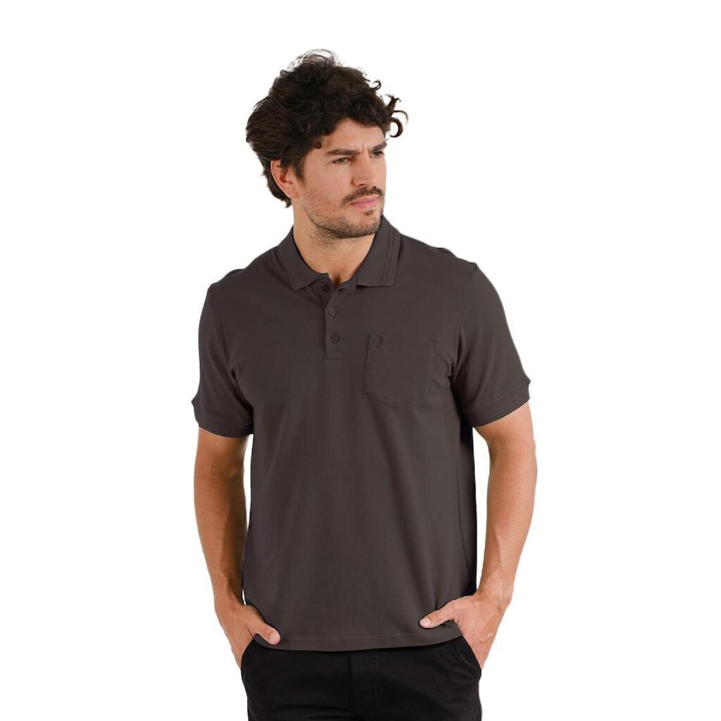 Gola Polo Masc C/ Bolso Algodão Com Elastano Sibra CP0002CB