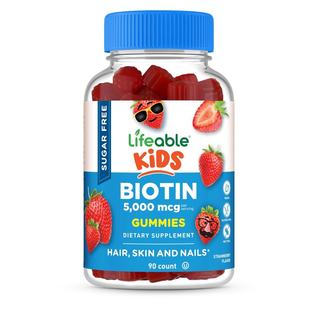 Gomas de biotina Lifeable Sugar Free Kids 5000mcg 90 gomas
