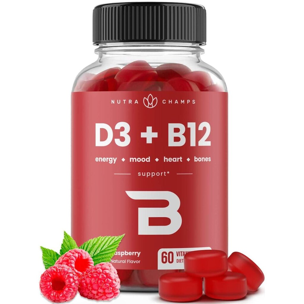 Gomas NutraChamps Vitamina D3 e Vitamina B12 60 unidades