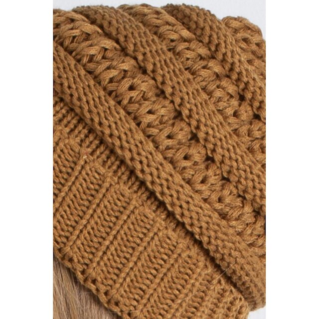 Gorro feminino de malha tricô 60018 - Chumbo