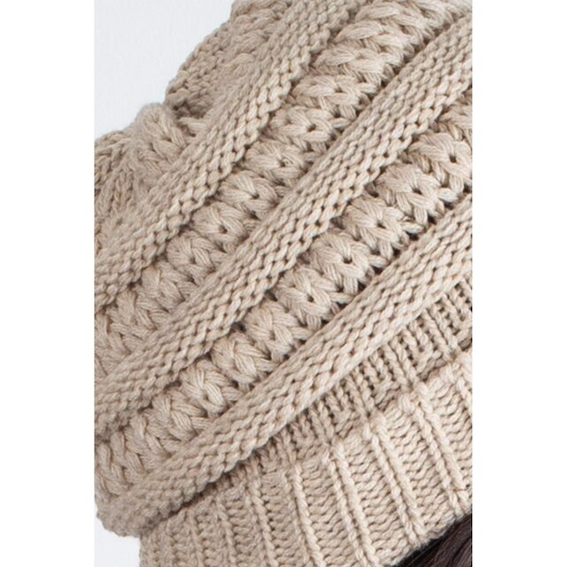 Gorro feminino de malha tricô 60018 - Chumbo