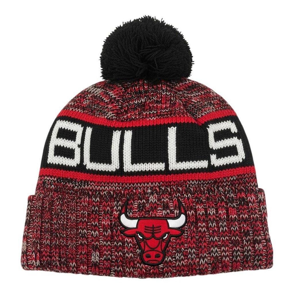 Gorro New Era Knit Chicago Bulls Vermelho e Preto