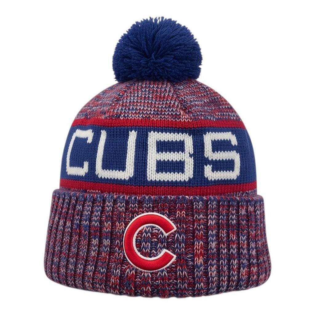 Gorro New Era Knit Chicago Cubs Azul e Vermelho