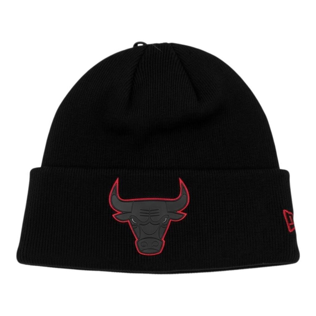 Gorro New Era Knit Chrome Chicago Bulls Masculino Preto