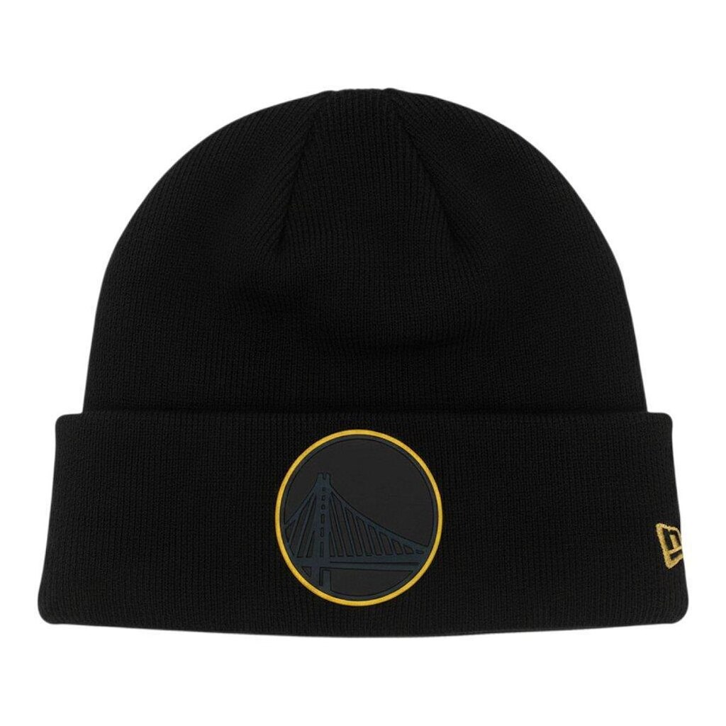 Gorro New Era Knit Chrome Golden State Warriors Preto