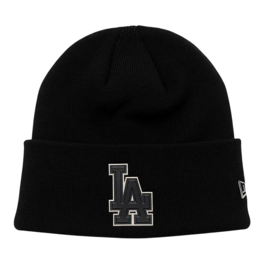 Gorro New Era Knit Chrome Los Angeles Dodgers Preto