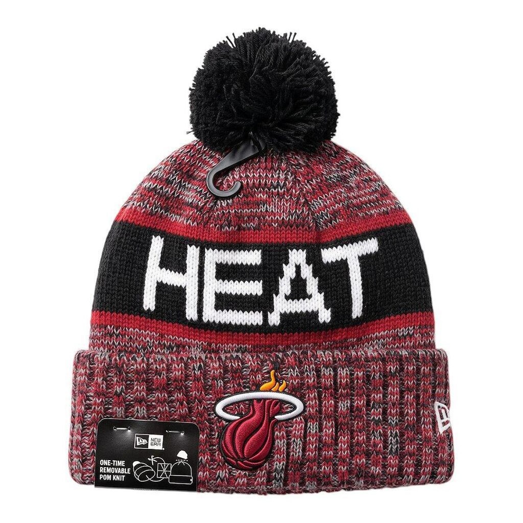 Gorro New Era Knit Miami Heat Masculino Vermelho e Preto