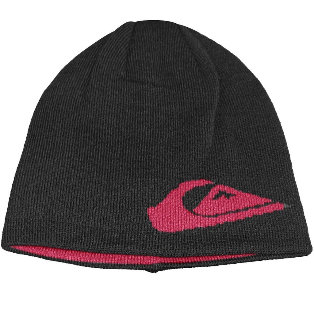 Gorro Quiksilver Dupla Face Double Omni Preto e Vinho
