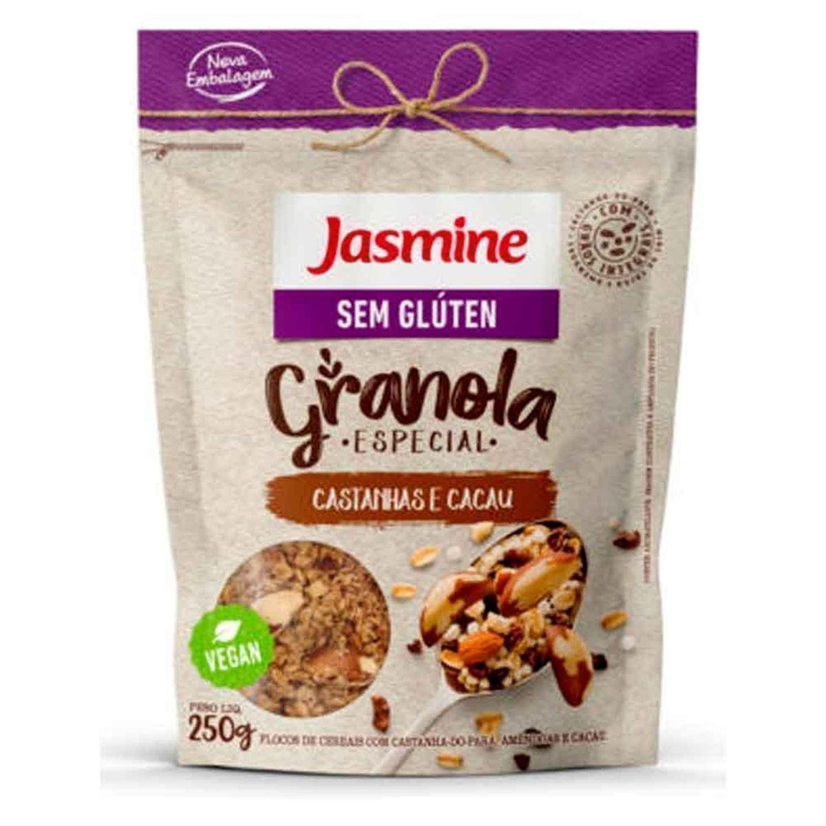 Granola Sem Glúten Castanhas e Cacau Jasmine 250g Única Netshoes