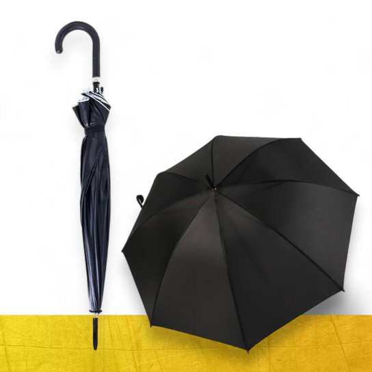 Guarda Chuva Longo Reforçado Semi-Automático 906 - Preto Menor preço em Guarda Chuva Longo Reforçado Semi-Automático 906 - Preto
